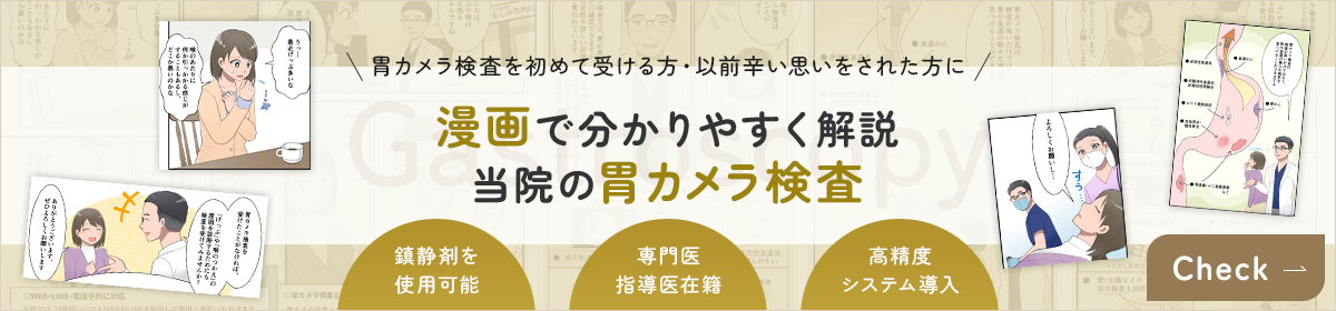 漫画で分かりやすく解説 当院の胃カメラ検査